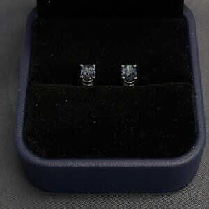 Genuine Tanzanite Elegant Oval Cut Stud Earrings 4x6mm